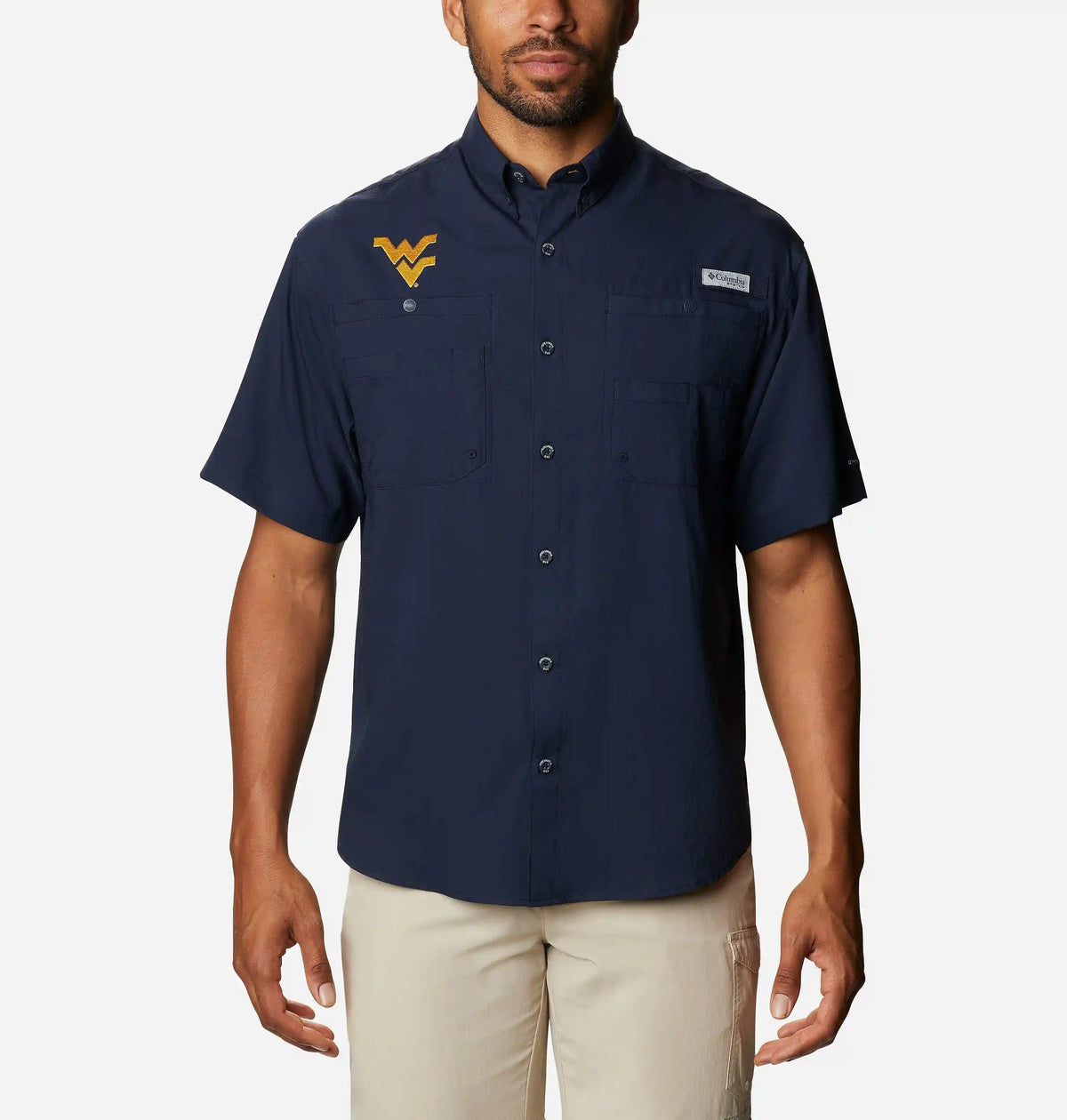 Men's Collegiate PFG Tamiami Short Sleeve Shirt - West Virginia