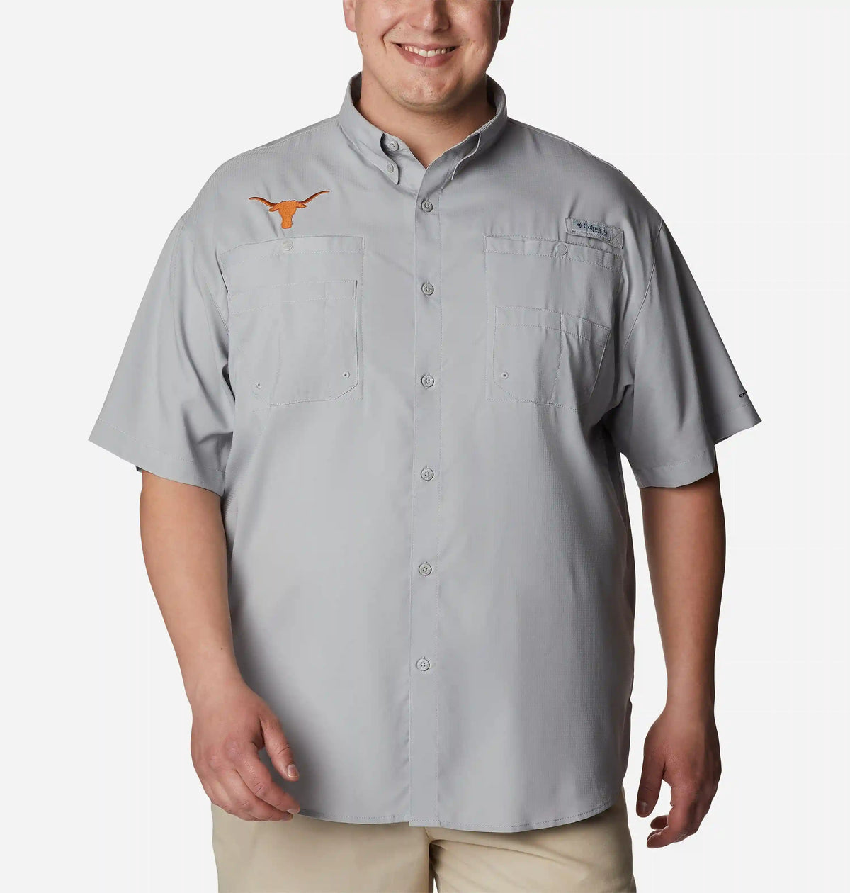 Men's Collegiate PFG Tamiami Short Sleeve Shirt - Big - Texas