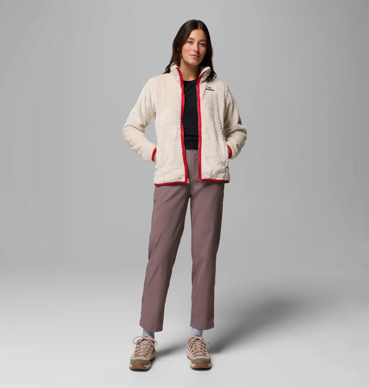 Women's Collegiate Fire Side II Sherpa Full Zip Fleece - Georgia