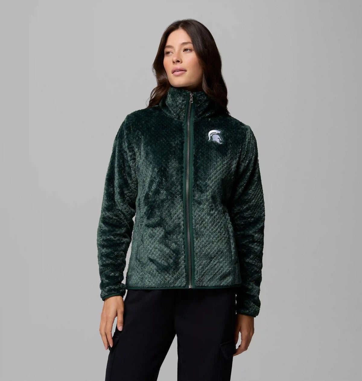 Women's Collegiate Fire Side II Sherpa Full Zip Fleece - Michigan State
