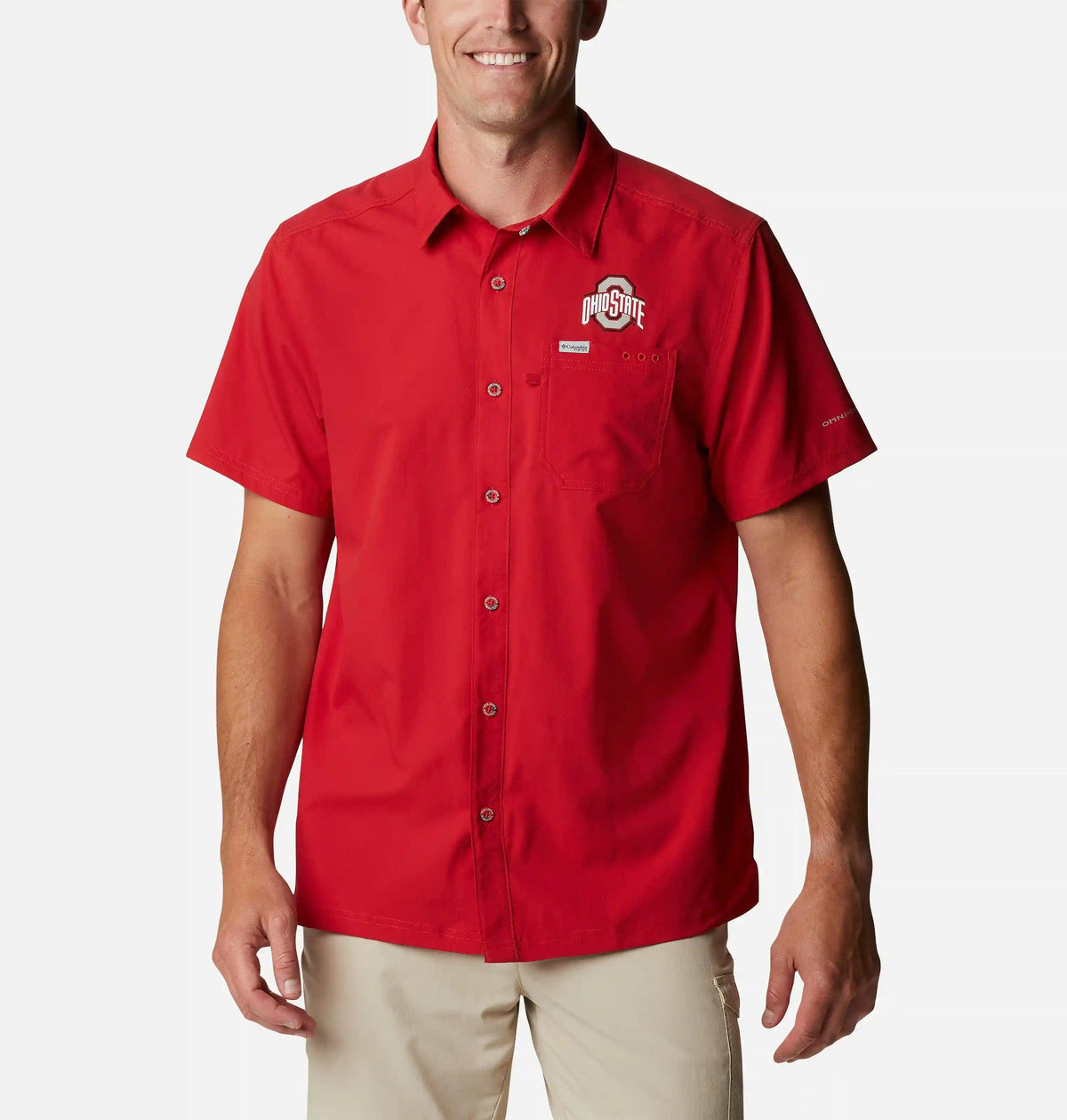 Men's Collegiate PFG Slack Tide Camp Shirt - Ohio State