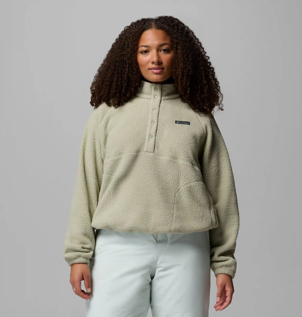 Women's Jasper Ridge Pebbled Fleece Half Snap - Plus Size