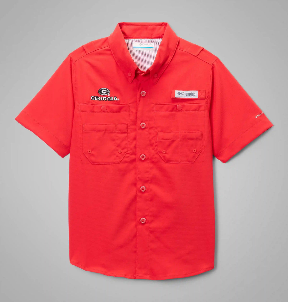 Kids' Collegiate PFG Tamiami Short Sleeve Shirt - Georgia