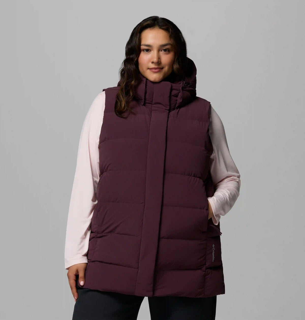 Women's Amaze Puff Mid Hooded Vest - Plus Size
