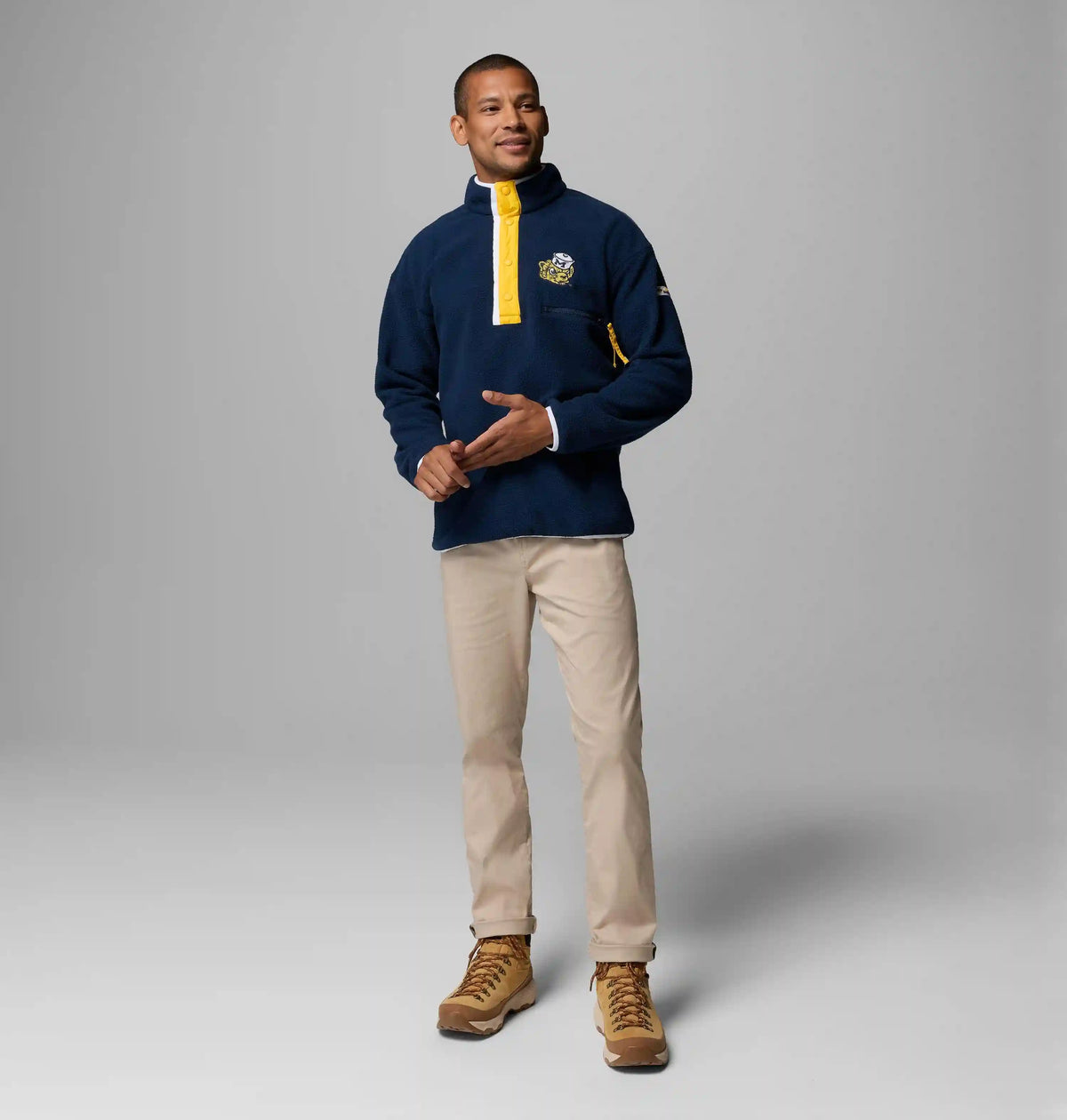 Men's Collegiate Helvetia Half Snap Fleece - Michigan State
