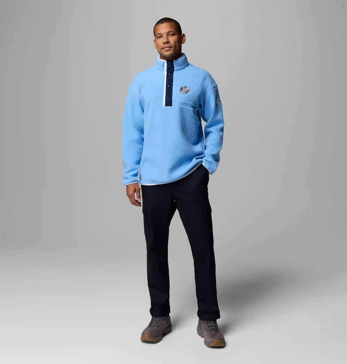 Men's Collegiate Helvetia Half Snap Fleece - North Carolina