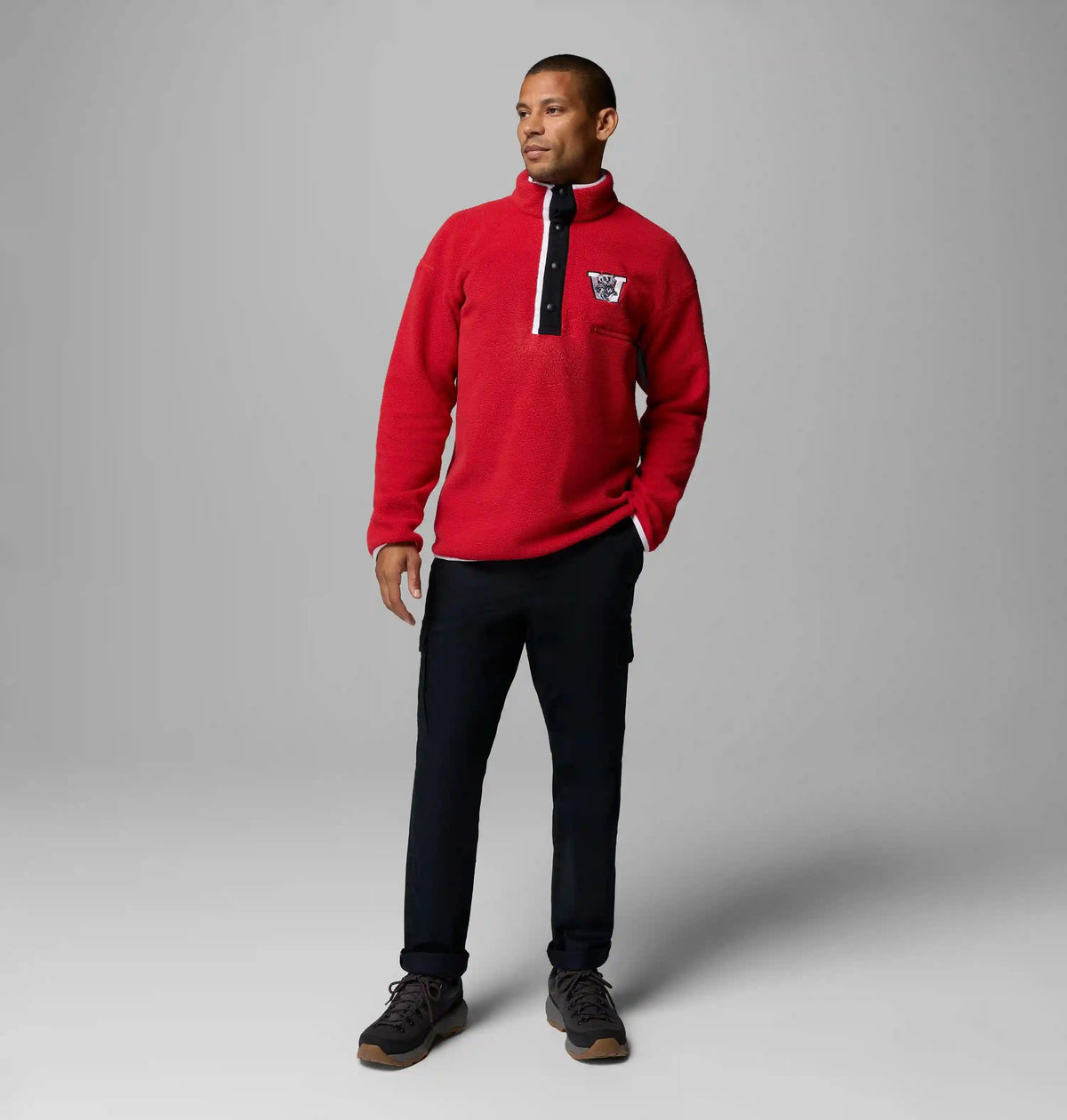 Men's Collegiate Helvetia Half Snap Fleece - Wisconsin