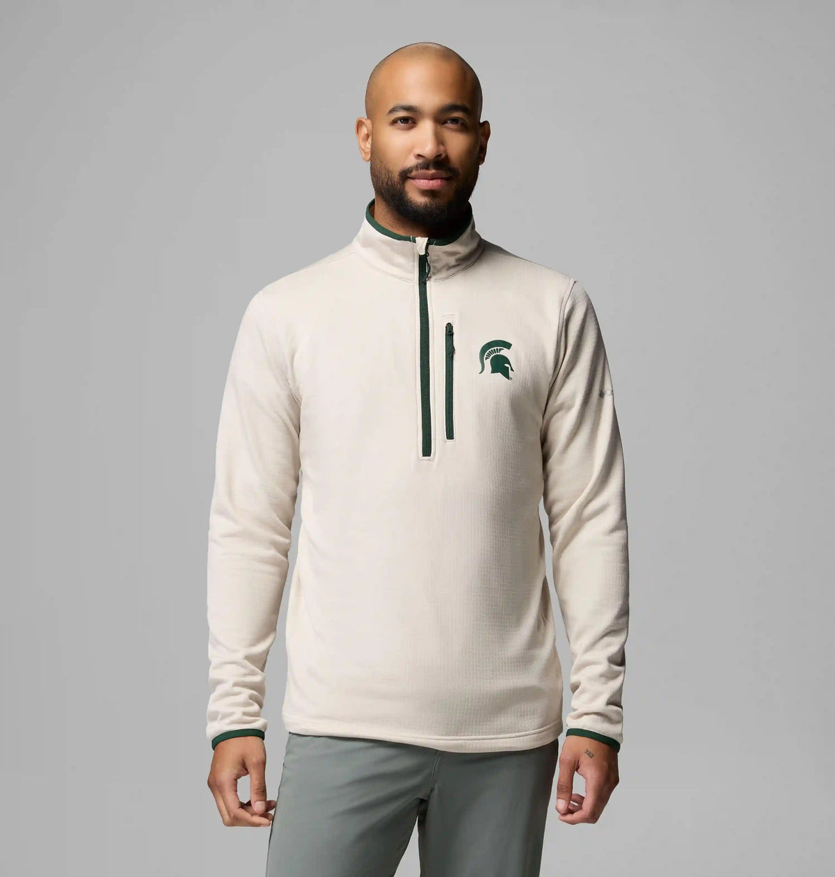 Men's Collegiate Essential Hike Grid Fleece Half Zip - Michigan
