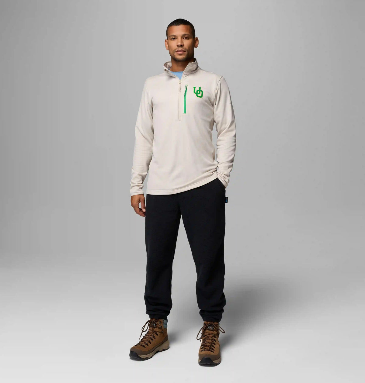 Men's Collegiate Essential Hike Grid Fleece Half Zip - Oregon