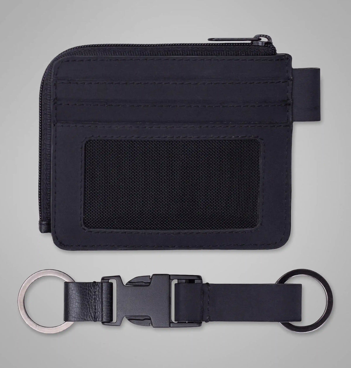 Half-Zip Wallet with Keychain